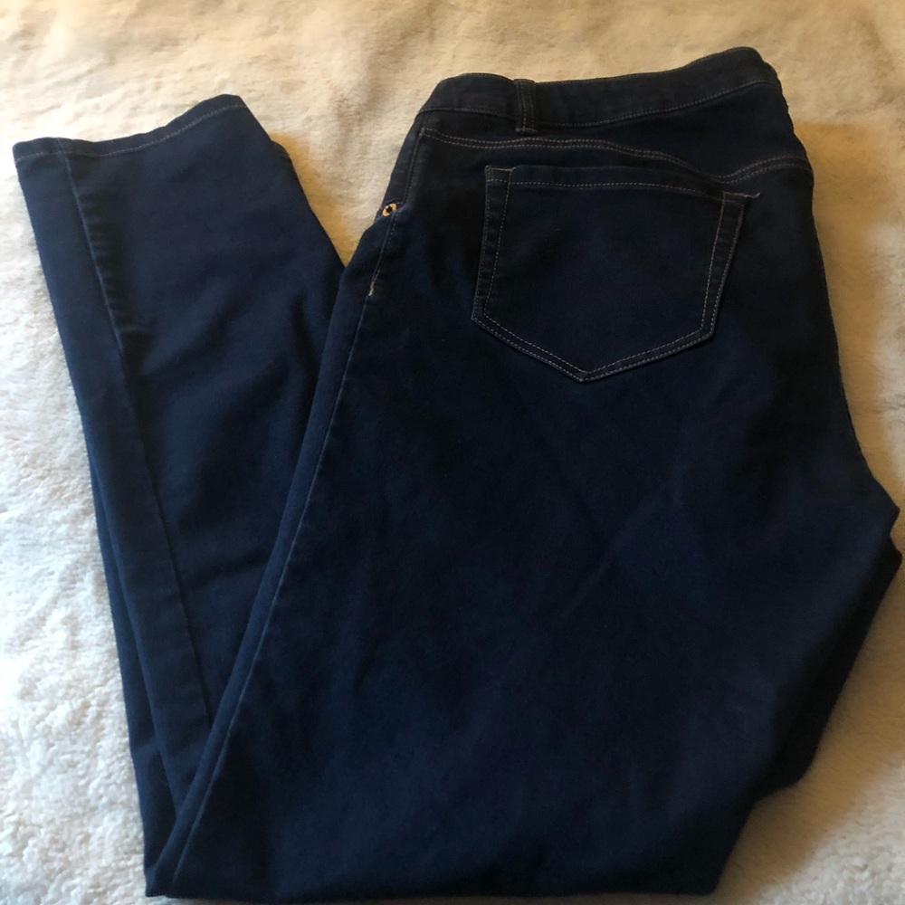 Liz Lange Maternity dark stretch denim W16 XL NEW